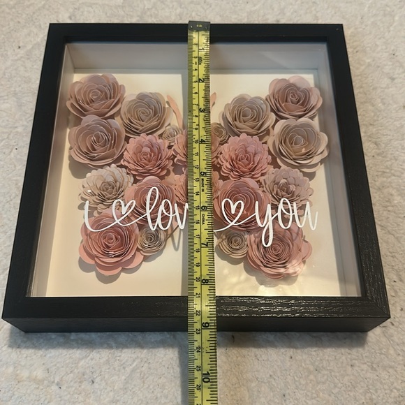 Floral Shadow Box with Pink Roses - Picture 12 of 12
